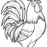 coloriage Le Coq Gaulois a imprimer gratuit