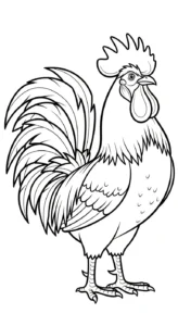 coloriage Le Coq Gaulois a imprimer gratuit