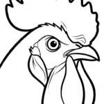 coloriage Le Coq Gaulois pour enfants à imprimer