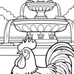 coloriage Le Coq Gaulois pour enfant de 2 ans