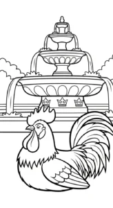 coloriage Le Coq Gaulois pour enfant de 2 ans