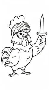 coloriage Le Coq Gaulois gratuit
