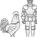 coloriage Le Coq Gaulois et dessin a imprimer