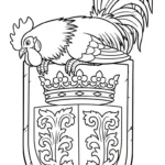 coloriage Le Coq Gaulois pour enfant de 4 ans