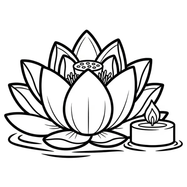 Tranh tô màu Lotus