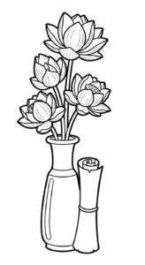 coloriage Lotus a dessiner et imprimer
