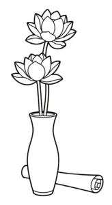 coloriage Lotus gratuit pour enfants