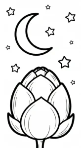coloriage Lotus pour enfant de à imprimer