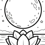 coloriage Lotus à imprimer pour enfant de 6 ans