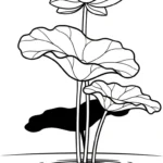 coloriage Lotus pour enfant de 5 ans