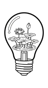 coloriage Lotus à imprimer kawaii