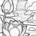 coloriage Lotus pour enfant de 8 ans