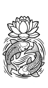 coloriage Lotus à imprimer gratuitement pdf