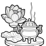 coloriage Lotus pour enfant de 7 ans