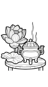 coloriage Lotus pour enfant de 7 ans