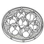 coloriage Lotus gratuit pour enfants