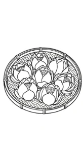 coloriage Lotus gratuit pour enfants