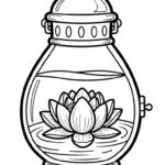 coloriage Lotus à imprimer pour enfant de 3 ans