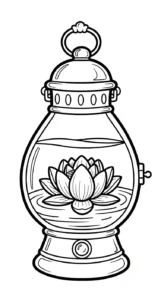 coloriage Lotus à imprimer pour enfant de 3 ans