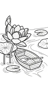 coloriage Lotus pour enfant de 8 ans