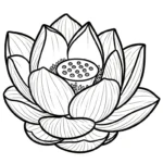 coloriage Lotus à imprimer pour enfant de 6 ans