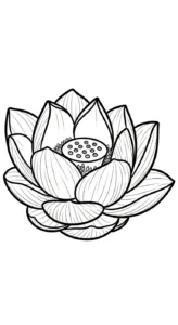 coloriage Lotus à imprimer pour enfant de 6 ans