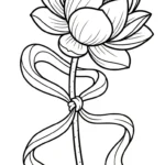 coloriage Lotus et découpage à imprimer