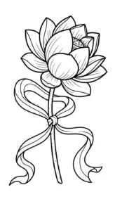 coloriage Lotus et découpage à imprimer