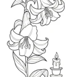 coloriage Lys à imprimer pour enfant de 2 ans