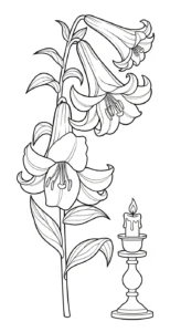 coloriage Lys à imprimer pour enfant de 2 ans