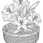 coloriage Lys et decoupage