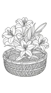coloriage Lys et decoupage