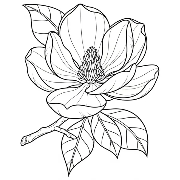 Tranh tô màu Magnolia