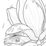 coloriage Magnolia pour enfant de 8 ans
