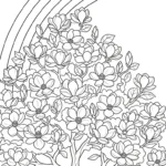 image de coloriage Magnolia pour enfant