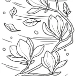 coloriage Magnolia et dessins