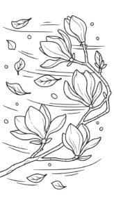 coloriage Magnolia et dessins
