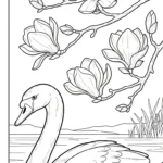 coloriage Magnolia gratuit a imprimer