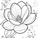 coloriage Magnolia a imprimer gratuitement