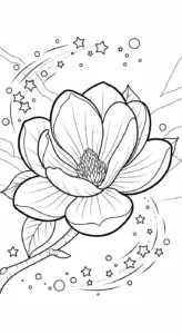 coloriage Magnolia a imprimer gratuitement