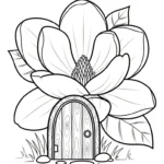 coloriage Magnolia à imprimer pour enfant de 3 ans