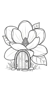 coloriage Magnolia à imprimer pour enfant de 3 ans