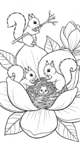 coloriage Magnolia pour primaire