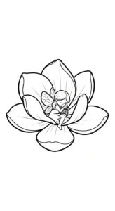 coloriage Magnolia a dessiner et imprimer