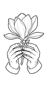 coloriage Magnolia à imprimer pour enfant de 12 ans