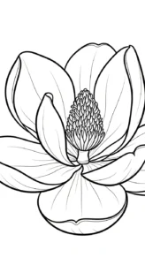 a imprimer coloriage Magnolia gratuit