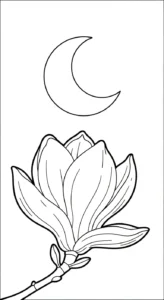 coloriage Magnolia à imprimer
