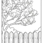 coloriage Magnolia pour enfants a imprimer gratuit