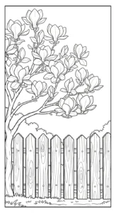 coloriage Magnolia pour enfants a imprimer gratuit