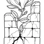 coloriage Magnolia pour enfant de 5 ans